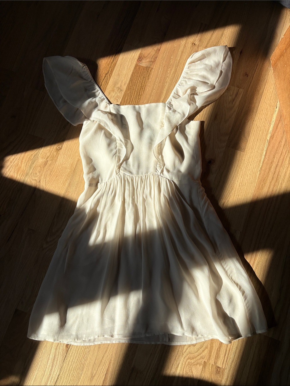 Reformation white mini dress fits like size 6